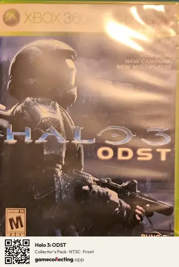 Halo 3: ODST Xbox 360, NTSC box front