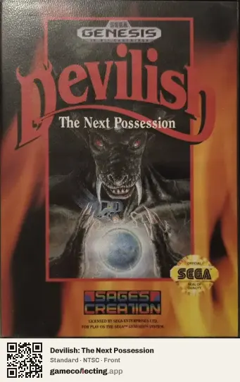 Devilish: The Next Possession Sega Mega Drive / Genesis, NTSC box front