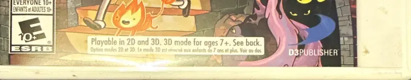 Adventure Time: Explore the Dungeon Because I Don't Know!, the ESRB box on its front