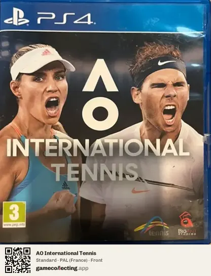AO International Tennis PlayStation 4, France box front