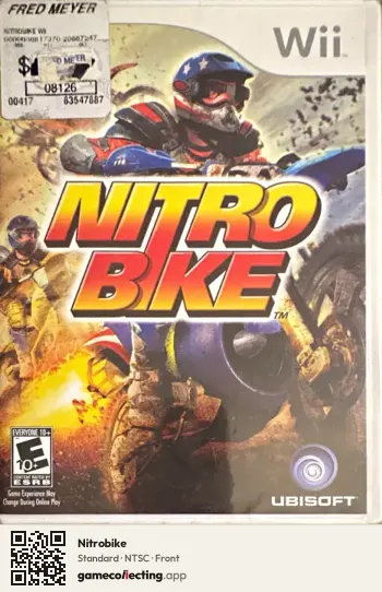Nitrobike Nintendo Wii, NTSC box front