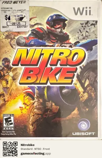 Nitrobike Nintendo Wii, NTSC box front
