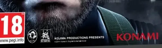 Metal Gear Solid V: Ground Zeroes, the PEGI square on its front