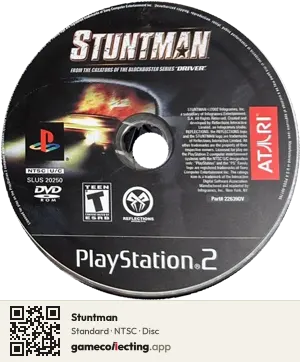 Stuntman PlayStation 2, NTSC disc