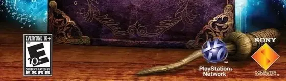Wonderbook: Book of Spells, the ESRB box on its front