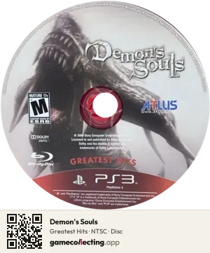 Demon's Souls PlayStation 3, NTSC disc