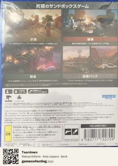 Teardown PlayStation 5, Asia box back