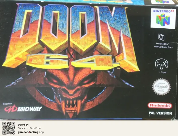 Doom 64 Nintendo 64, PAL box front