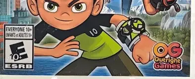 Ben 10: Power Trip, the ESRB box on its front