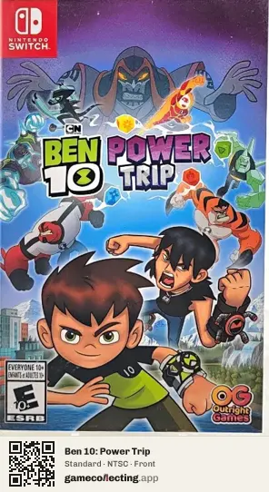 Ben 10: Power Trip Nintendo Switch, NTSC box front