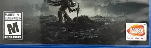 Elden Ring, the ESRB box on its front