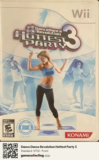 Dance Dance Revolution Hottest Party 3 Nintendo Wii, NTSC box front