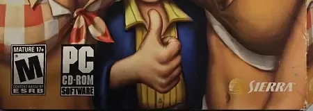 Leisure Suit Larry: Magna Cum Laude, the ESRB box on its front