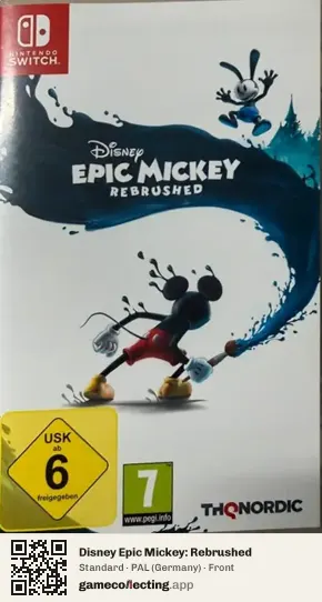 Disney Epic Mickey: Rebrushed Nintendo Switch, Germany box front