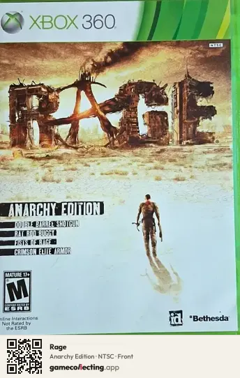 Rage Xbox 360, NTSC box front