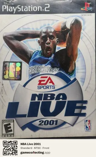 NBA Live 2001 PlayStation 2, NTSC box front