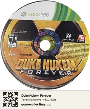 Duke Nukem Forever Xbox 360, NTSC disc