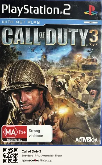 Call of Duty 3 PlayStation 2, Australia box front
