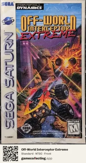 Off-World Interceptor Extreme Sega Saturn, NTSC box front