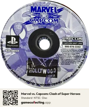 Marvel vs. Capcom: Clash of Super Heroes PlayStation, NTSC disc