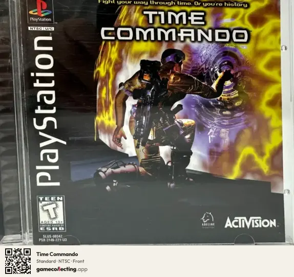 Time Commando PlayStation, NTSC box front