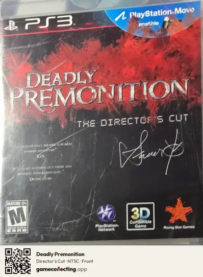 Deadly Premonition PlayStation 3, NTSC box front