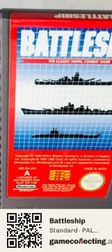 Battleship Nintendo Entertainment System, PAL cartridge label