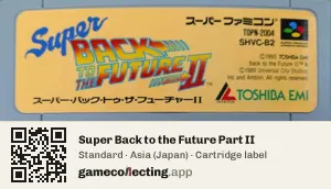 Super Back to the Future Part II Super Nintendo Entertainment System, Asia cartridge label