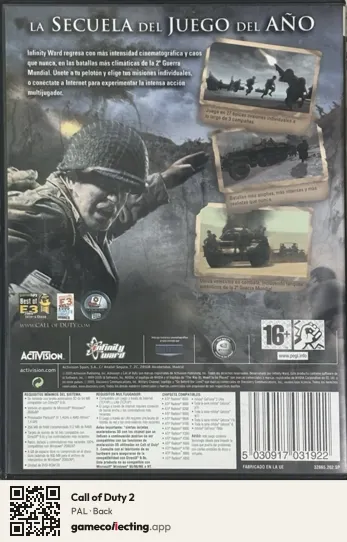 Call of Duty 2 Computer, PAL box back