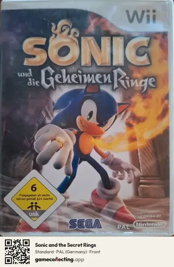 Sonic and the Secret Rings Nintendo Wii, Germany box front