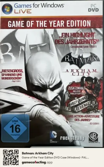 Batman: Arkham City Computer, Germany box front