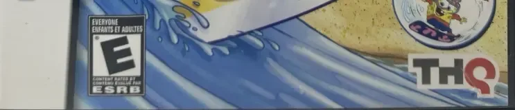 SpongeBob's Surf & Skate Roadtrip, the ESRB box on its front