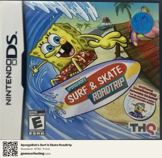 SpongeBob's Surf & Skate Roadtrip Nintendo DS, NTSC box front