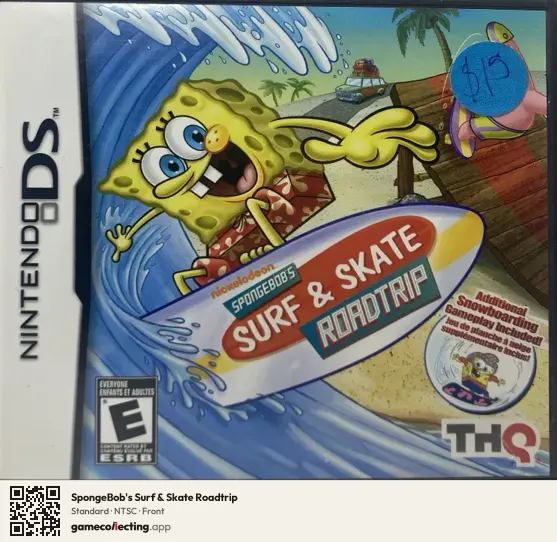 SpongeBob's Surf & Skate Roadtrip Nintendo DS, NTSC box front