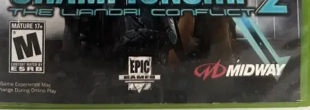 Unreal Championship 2: The Liandri Conflict, the ESRB box on its front