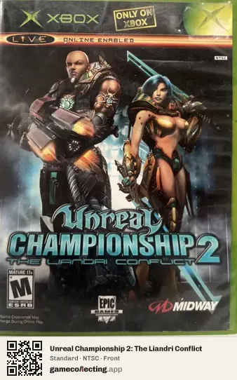Unreal Championship 2: The Liandri Conflict Xbox, NTSC box front