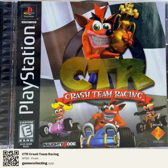 CTR Crash Team Racing PlayStation, NTSC box front