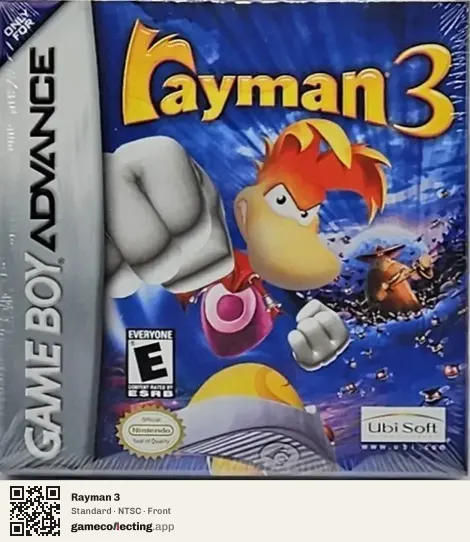 Rayman 3 Game Boy Advance, NTSC box front