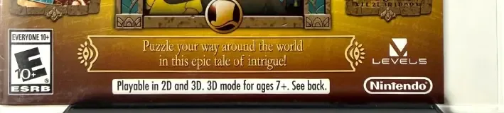 Professor Layton and the Azran Legacy, the ESRB box on its front