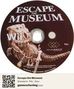 Escape the Museum Nintendo Wii, PAL disc