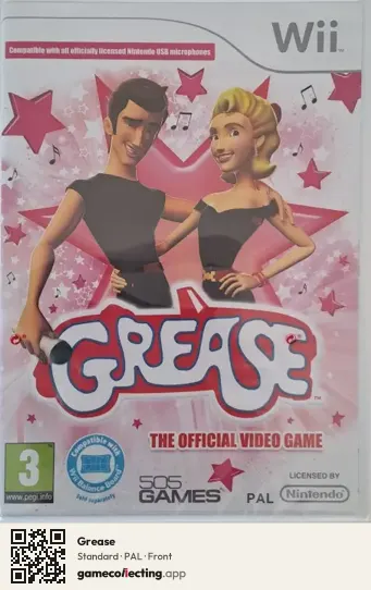 Grease Nintendo Wii, PAL box front