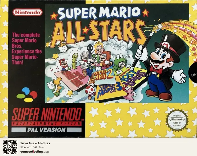 Super Mario All-Stars Super Nintendo Entertainment System, PAL box front