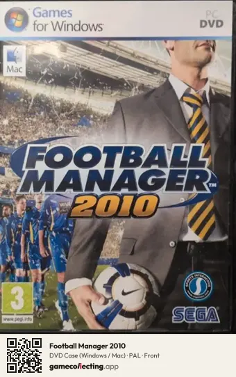 Football Manager 2010 Computer, PAL box front