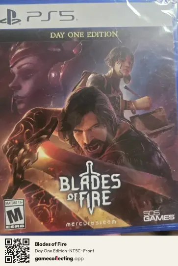 Blades of Fire PlayStation 5, NTSC box front