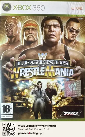 WWE Legends of WrestleMania Xbox 360, France box front