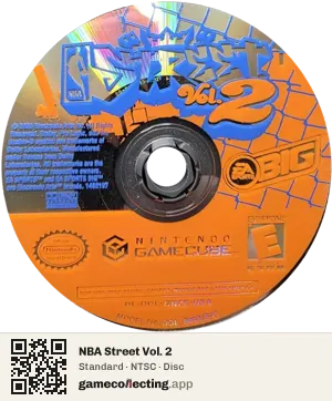 NBA Street Vol. 2 Nintendo GameCube, NTSC disc