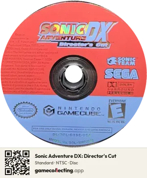 Sonic Adventure DX: Director's Cut Nintendo GameCube, NTSC disc