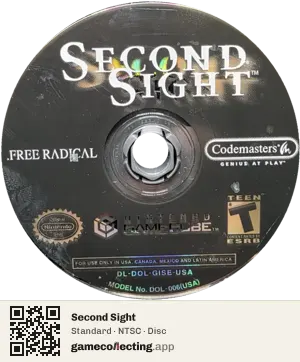 Second Sight Nintendo GameCube, NTSC disc