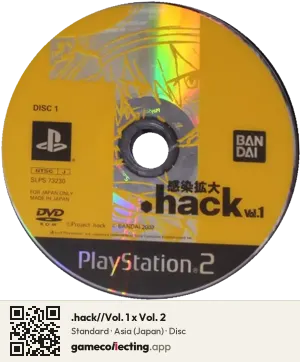 .hack//Vol. 1 x Vol. 2 PlayStation 2, Asia disc