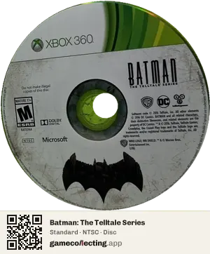 Batman: The Telltale Series Xbox 360, NTSC disc